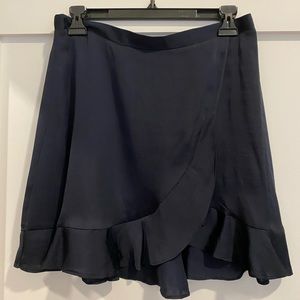 NEVER WORN Free People navy silk skirt